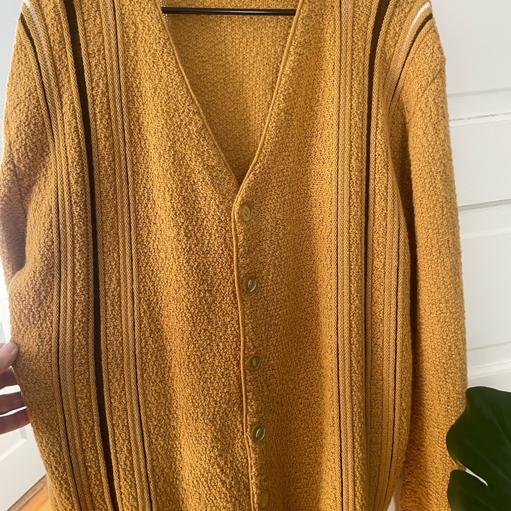 Mustard Yellow Knit Cardigan
